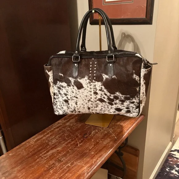 Genuine cowhide weekender bag - Picture 2 of 8